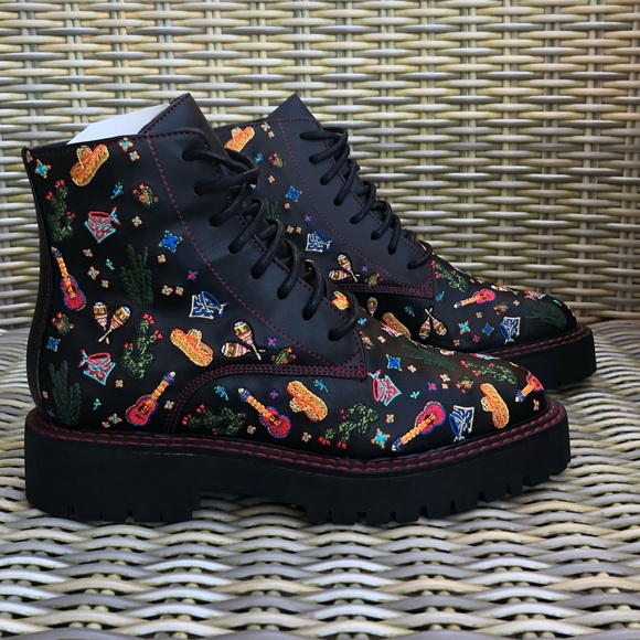 Jessie Western x Dawni Mexican Combat Boots 39 8.5 - Picture 12 of 16